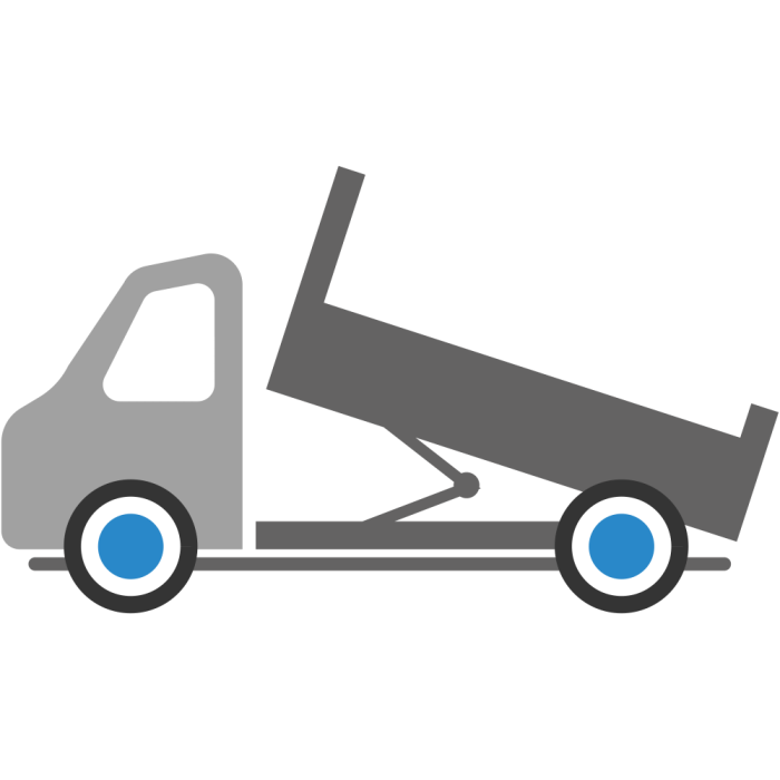 Camion-benne diesel 3.5 T avec coffre (inclus 100km/Jour)