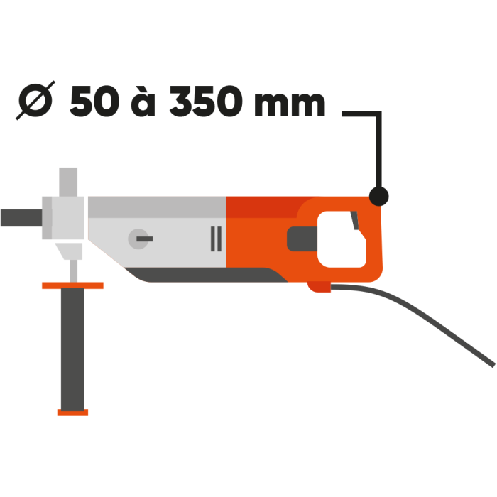 Carotteuse électrique diamètre de 50 à 350 mm sur batie