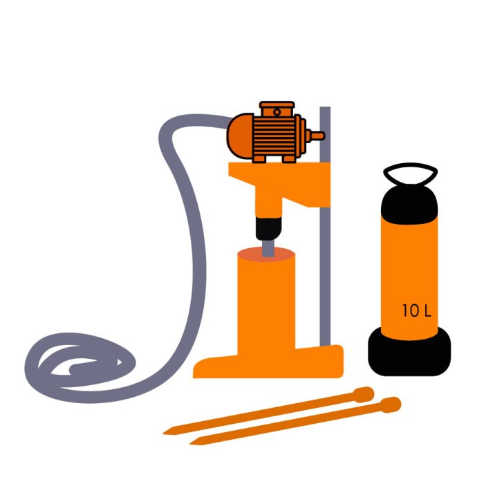 CAROTTEUSE DE CANALISATION diamètre de 110 à 354 mm sur bâti